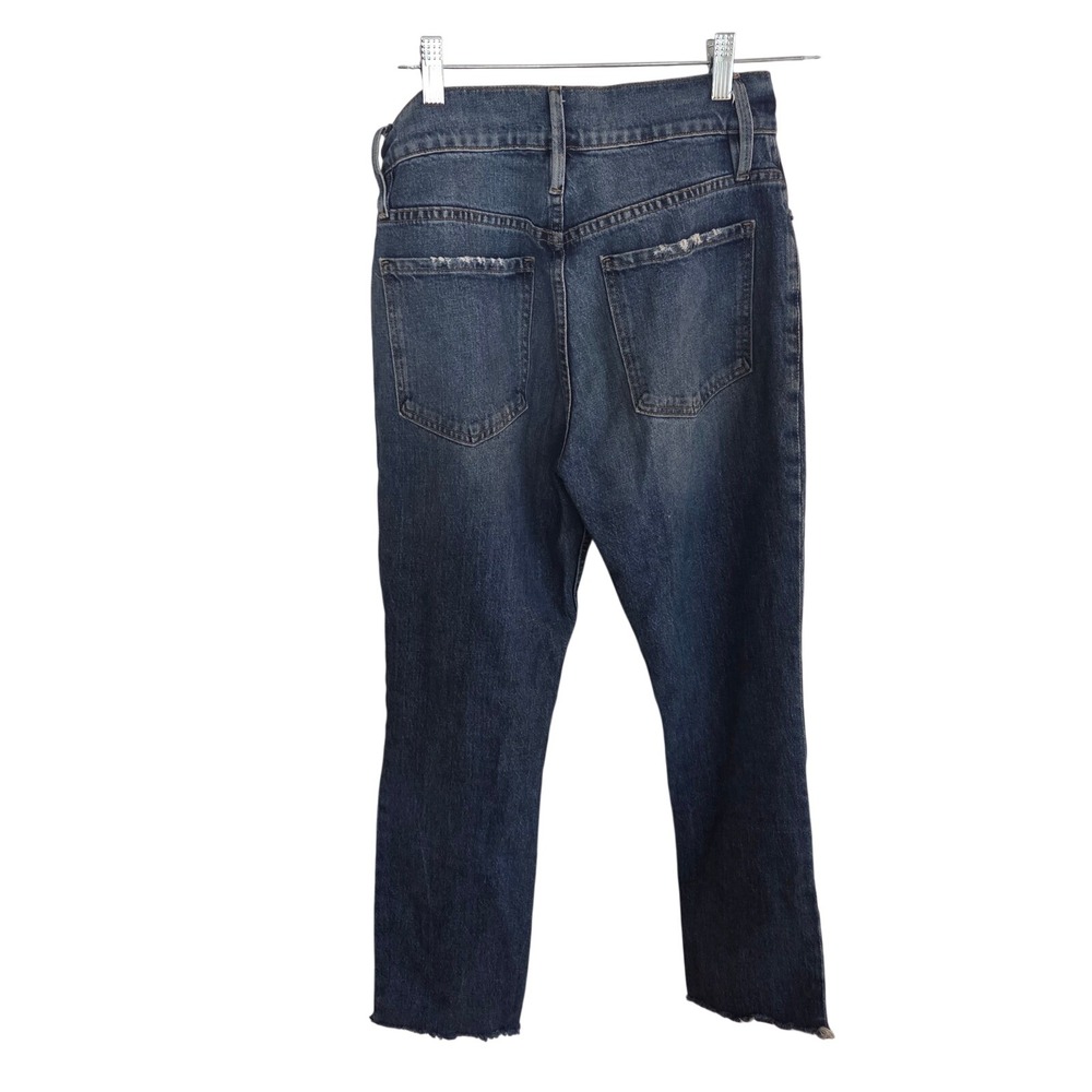 FRAME Le Sylvie Slender Straight Jeans Bowie Heritage Blue High Rise Sz 26 Denim - Picture 8 of 8